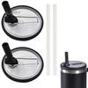 2Pcs 40 Oz Tumbler Flip Straw Lid Replacement Leak-Proof Spill Resistant Lids BPA-Free Reusable Cover for Cup