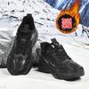Baskets chaudes d'hiver pour hommes Grande taille Plus 49 50 51 Chaussures de sport décontractées Marche Course à pied Imperméables Peluche/Non-peluche Deux options