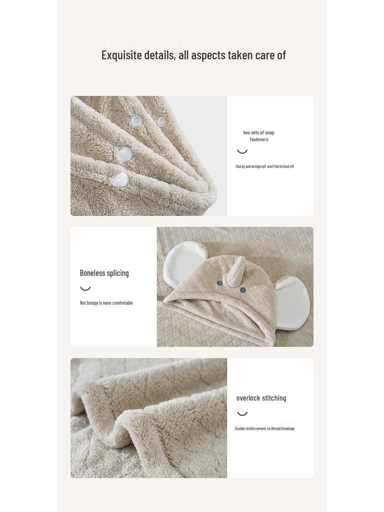Kinderbadjas met capuchon: Superzachte, Absorberende, Sneldrogende, Dikke Poncho Badjas voor Pasgeborenen