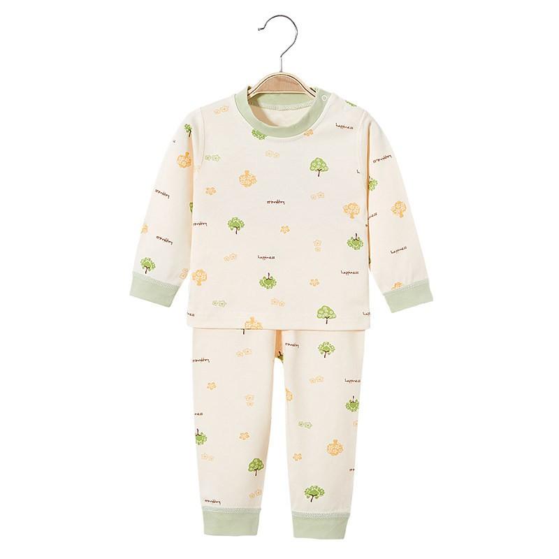 Cotton Baby Pajama Set Toddlers Boys Girls Winter Soft Sleepwear With Cartoon Print