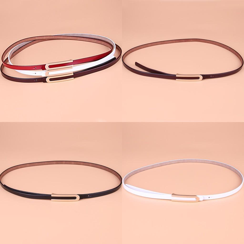 Genuine Leather Slim Waist Belt For Women With Metal Clasp Suitable For Business And Everyday Outfits