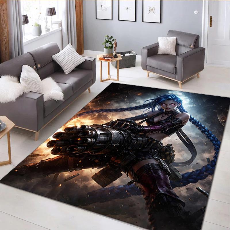 Jinx Fantasy Warrior Home carpet Office Decorative Carpet For Living Room Bedroom Door Mat Floor Rug Computer Chair Area Rug