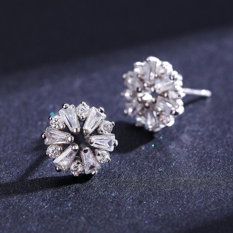 Tancise 925 Sterling Silver Zircon Earrings Drop Earrings For Women Wedding Party Gifts