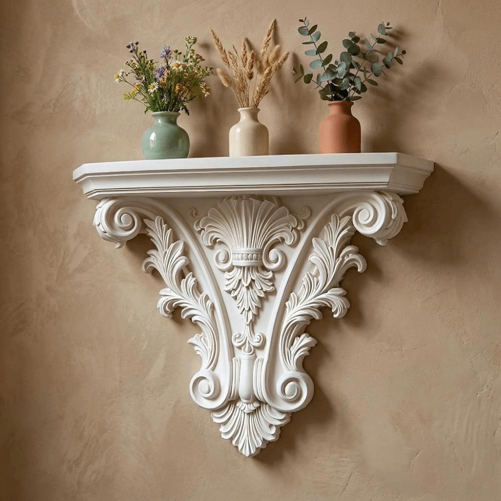 Prateleiras Únicas de Parede Rack de Armazenamento de Parede com Escultura Decoração de Parede Gótica Multifuncional Banheiro