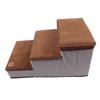 Dog Stairs for Small Dogs Foldable 3 Tiers Dog Steps Anti Slip Large Capacity with Storing Space for