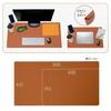 Plus Reversible Desk Mouse Mouse Synthetic Mat, Compatible, Double-Sided, Smooth/Soft Leather-Touch Pad, Leather, 600x350mm, Brown, DM-001LT, 36-775