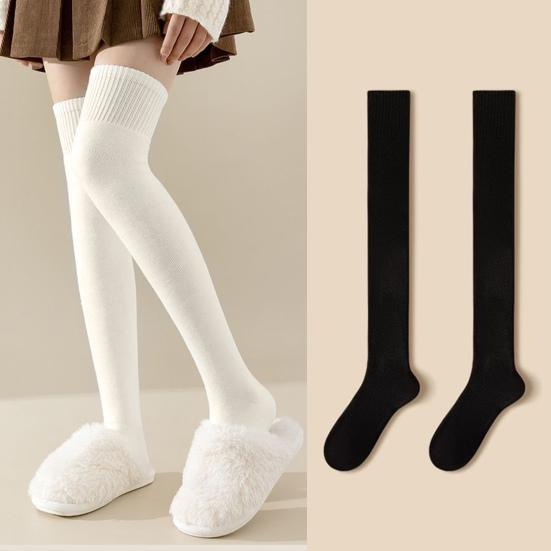 Women's Socks Winter Warm Long Stockings Thick Thermal Elastic Stockings Breathable Thicken Casual Knee High Socks for Daily Wear And Matching