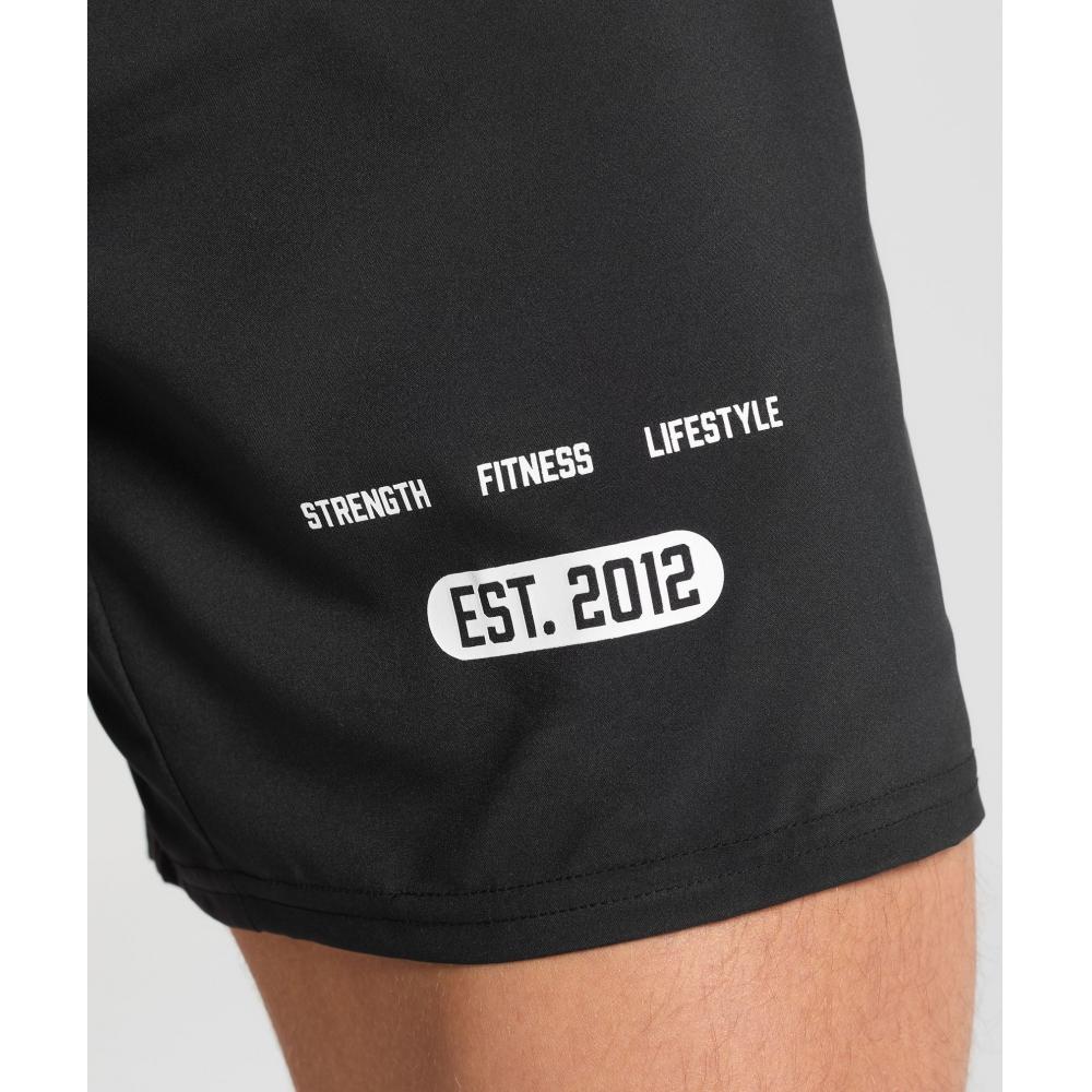 Gymshark Fitness Graphic Shorts Black A1c4n Bb2j