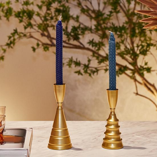 Brass Gold Taper Candle Holders Vintage Wrought Iron Candle Holder for Dinner Room Table Centerpiece or Mantel Wedding Party Decor