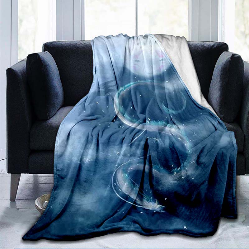 Hayao Miyazaki Works Japan Anime Soft Flannel Blanket Spirited Away Throw Blanket Rug Piece Sofa Bed Knee Blankets Boys Girls