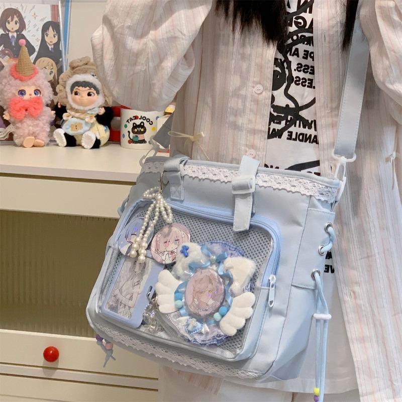 Japanese Ins New High-value, Fresh, Sweet and Transparent Pain Bag, Girl Light and Large-capacity Tote Bag