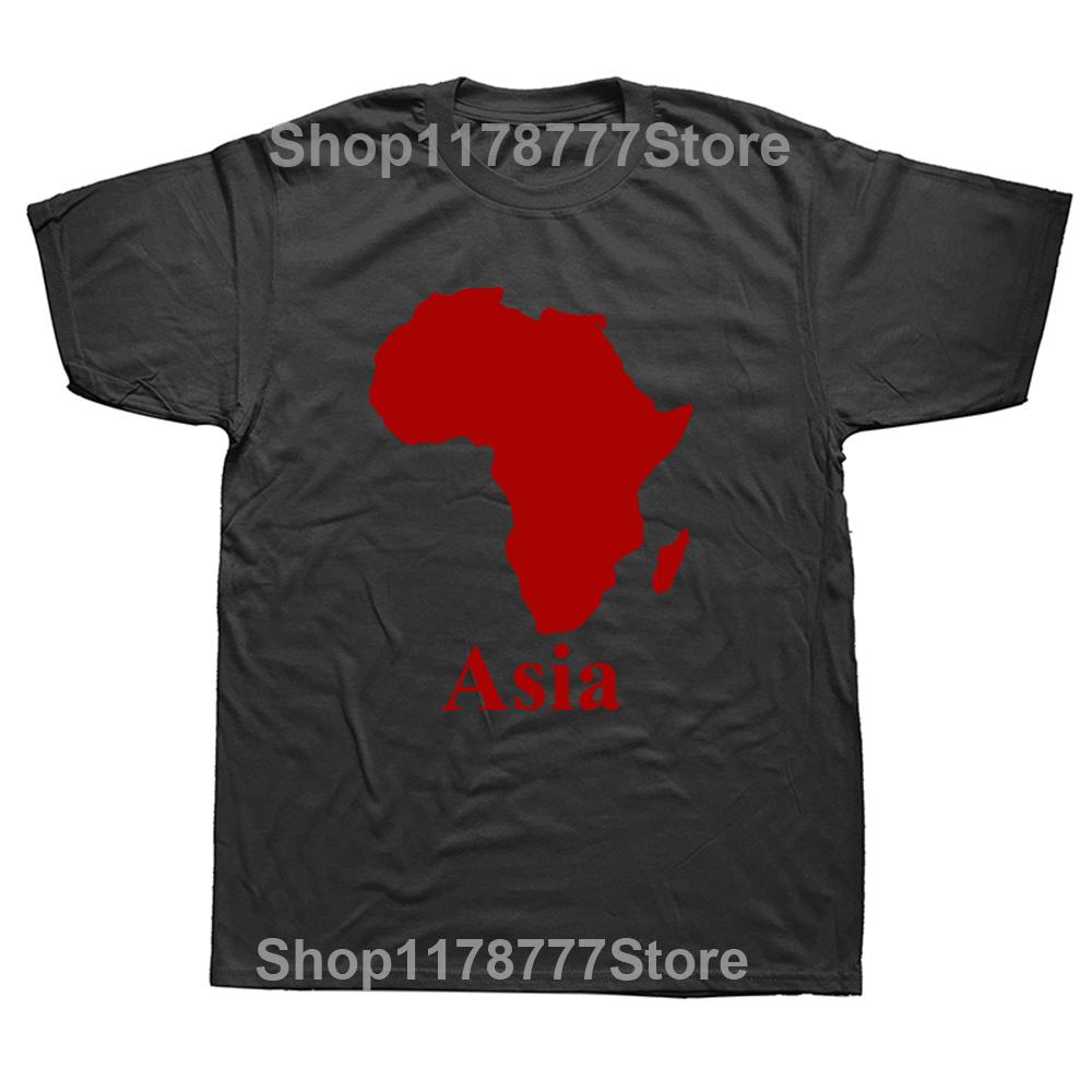 AFRICA ASIA Birthday Funny Unisex Graphic Fashion New Cotton Short Sleeve T Shirts ONeck Harajuku Tshirt