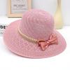 Summer new women's big edge straw hat bow breathable sunscreen sun hat outdoor UV protection sun hat