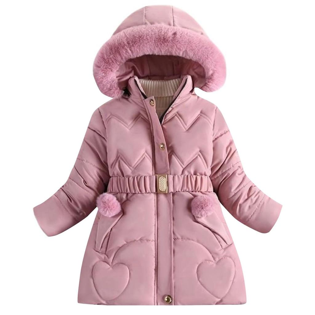 Kids' Fashion Fleece-Lined Thickened Hooded Oversized Sweatshirt Warm Casual Jacket For Fall/Winter
