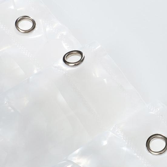 Cortina de Ducha Impermeable, Forro Grueso de EVA para Ducha, Cortina de Baño con Patrón de Guijarros 3D para Cabina de Ducha, Bañeras