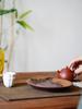 Yixing Zisha Pine Wave Purple Clay Hand-Carved Tea Tray