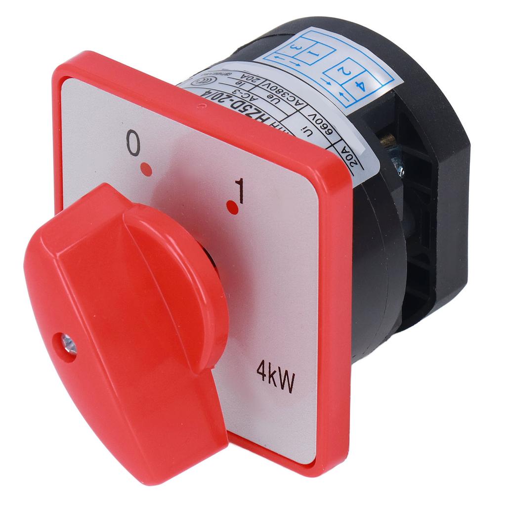 BERM Changeover Switch Rotary Knob 1 Pole 2 Position Accessory for Power Control AC 380V