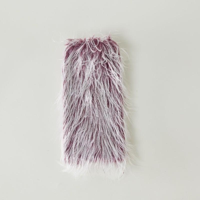 Retro Warm Fluffy Thickened Knitted Polyester Faux Fur Fashion Leg Warmers Y2K Style Hot Girl Design Solid Pattern Autumn Winter One Size
