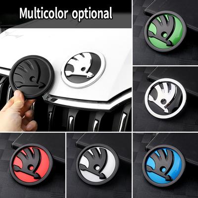 1PCS Car Original Front Grille Badge Cover Trunk Lid Sticker for Octavia 3 A5 A7 Kodiaq Fabia Rapid 3 Karoq Superb VRS