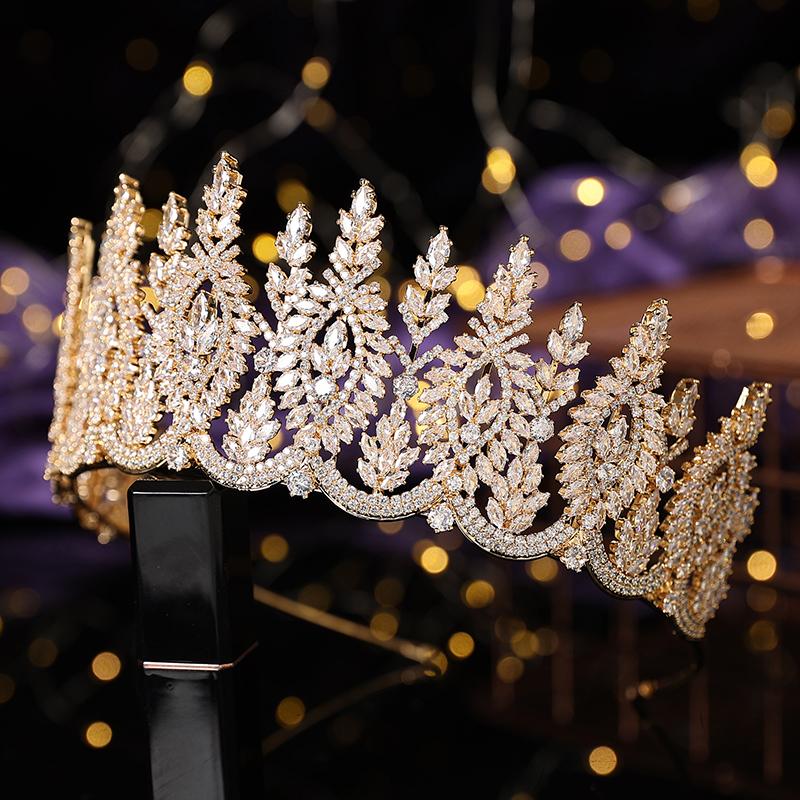 Luxury Wedding Cubic Zircon Tiaras and Crowns Wedding Tiara Bridal Crown Accesorios Para Cabello Bridal Headpieces BC6763