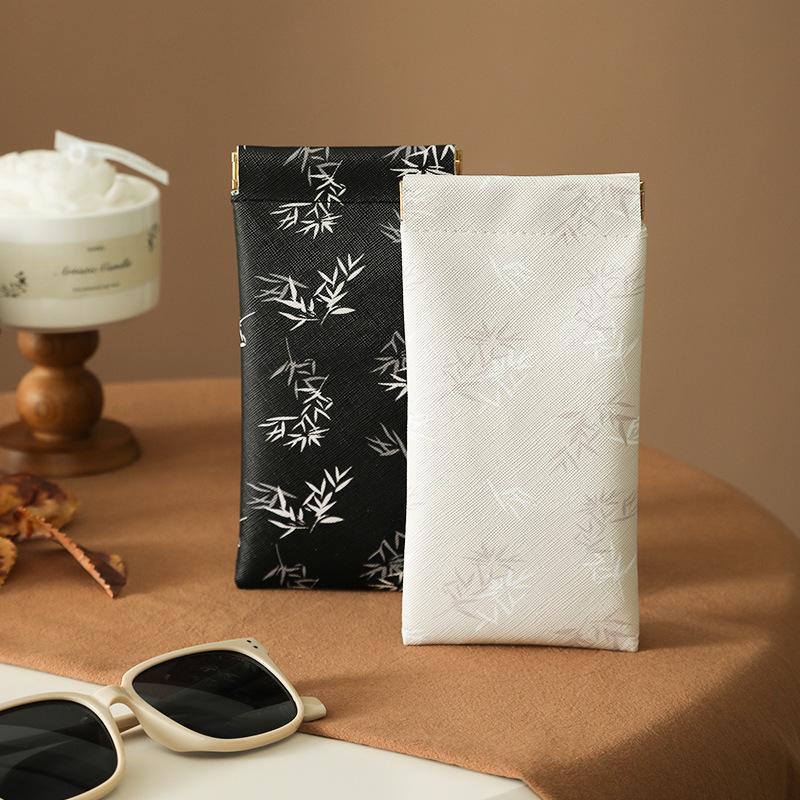 Glasses Storage Bag Portable Sunglasses Bag Automatic Closing Retro Chinese Style Printed Glasses Case