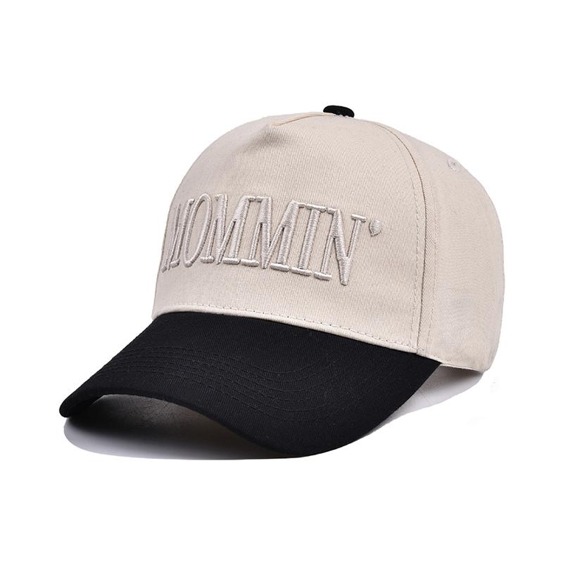 New Outdoor 3D Embroidery MOMMIN Cotton Baseball Hat Retro Women Adjustable Trucker Cap Casual Men Splicing Color Snapback Hats