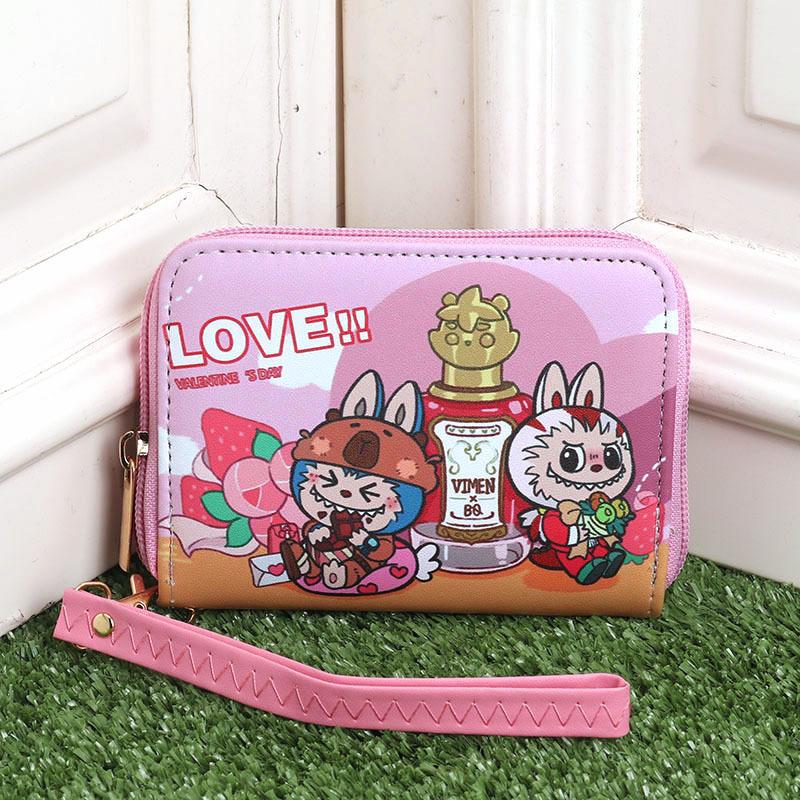 Cartoon Cute and Hot Labubu Male and Female Students Handheld Wallet
