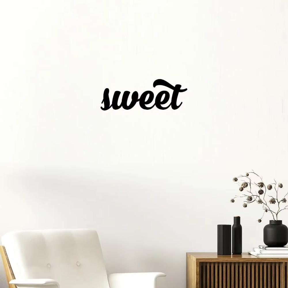Sweet Metal Wall Sign: Charming Dessert Lover Accent for New Home—Stylish Sweet Tooth Decor for Living Room and Home Decoration