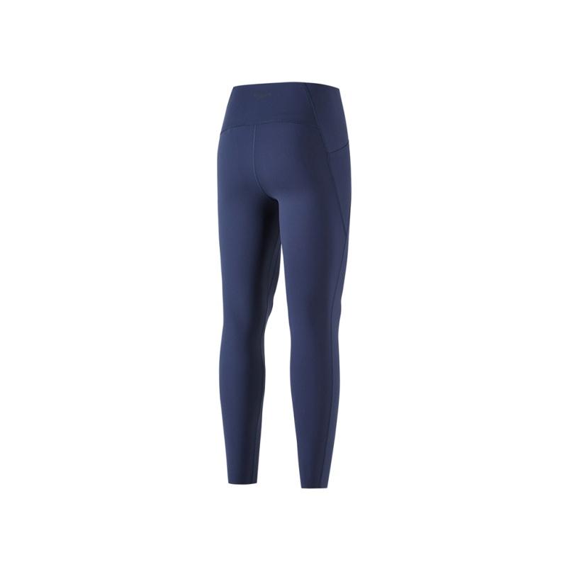 Skechers Godri Solid Color Simple Comfortable Nine-Point Knitted Sports Pants Women bottoms Deep-Navy P125W067-0012
