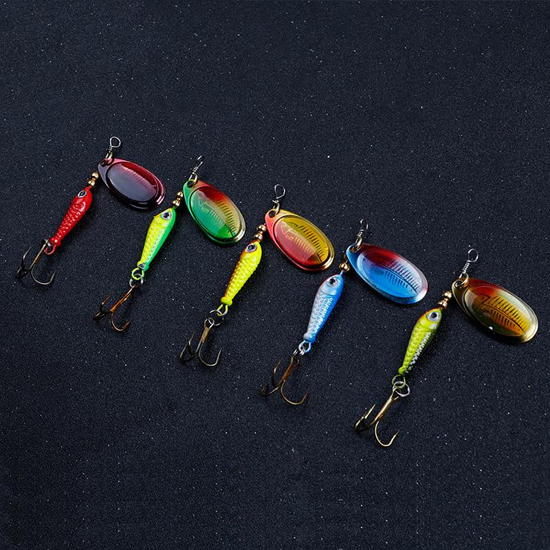 Fishing Spinner Bait 9G Spoon Lure Metal Baits Treble Hook Artificial Fish Wobbler Feeder Carp Spinnerbait
