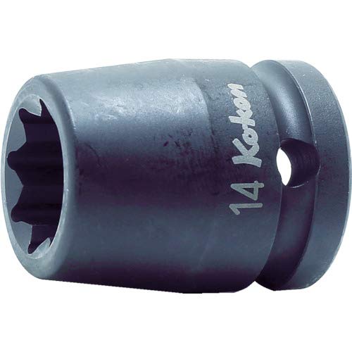 

Ko-ken Impact Socket, Double Quadruple, 14415M-27, 12.7mm x 27mm x 46mm Drive