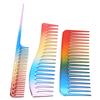 3PCS Hair Comb Set Hair Dressing Electroplate Styling for Household Hair Salon Barber