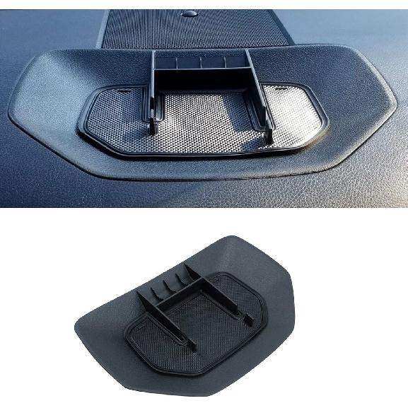 JDMCAR Dash Center Console Table Storage Tray,Trument Organizer ABS Black Materials Anti-Slip Backing,Dashboard Phone Holder Cradle Compatible With