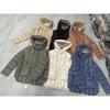 Womens Short Puffer Jacket With Hood Loose Fit Warm Duck Down Coat Winter Urban Casual Wear