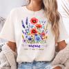 Personalized Mama Shirt, Custom Mama Floral T-Shirt S-4XL, Mom Shirt With Names