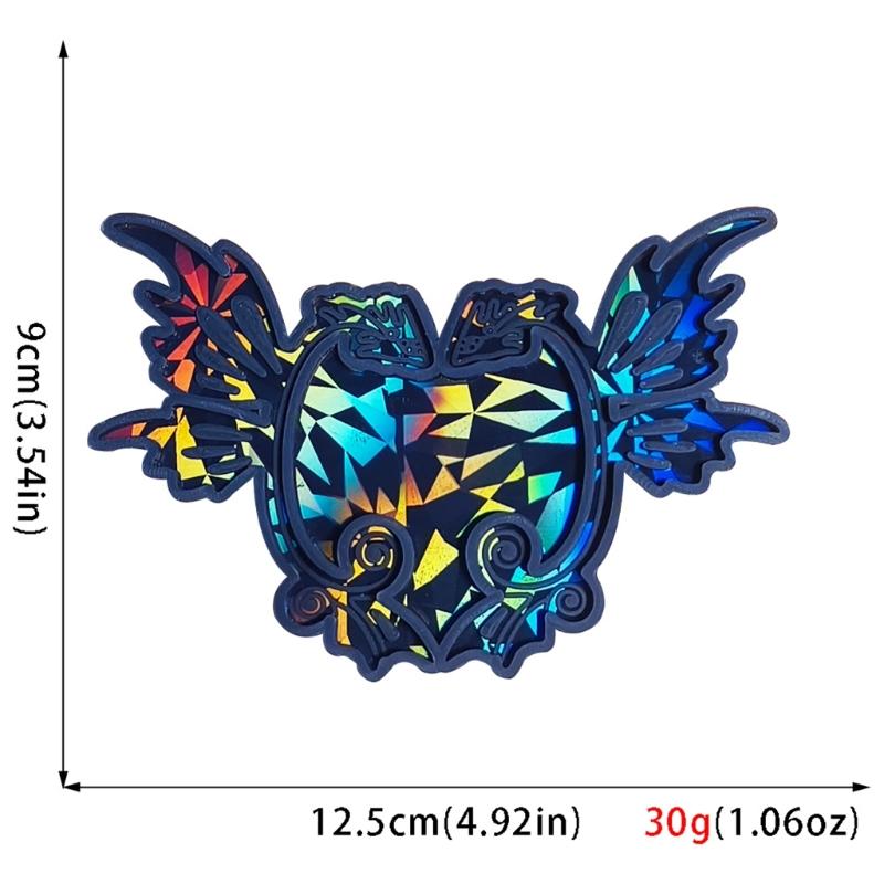 Tragbare Silikon-Epoxidharzform Ohranhängerform Holografische Laser Drache Ohrclipformen Schmuckherstellungsformen