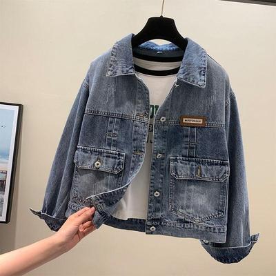 Hochwertige Damen-Jeansjacke mit Stickerei - Koreanischer Stil Frühling/Herbst 2025 Mode