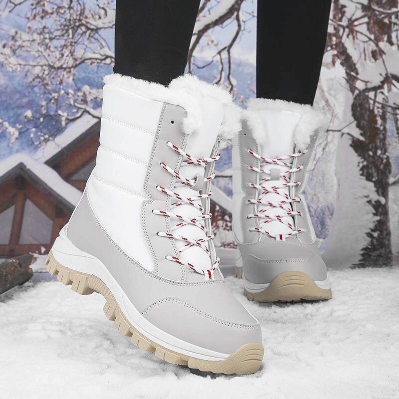 Snow boots winter wool warm cotton shoes sports shoes high top cotton shoes outdoor hiking shoes boots