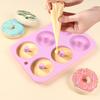 6-hole Silicone Donut Mold Bagel Baking Pan Heat-resistant Mini Cupcake Mold Donut Making Baking Pan Pastry Baking Tools
