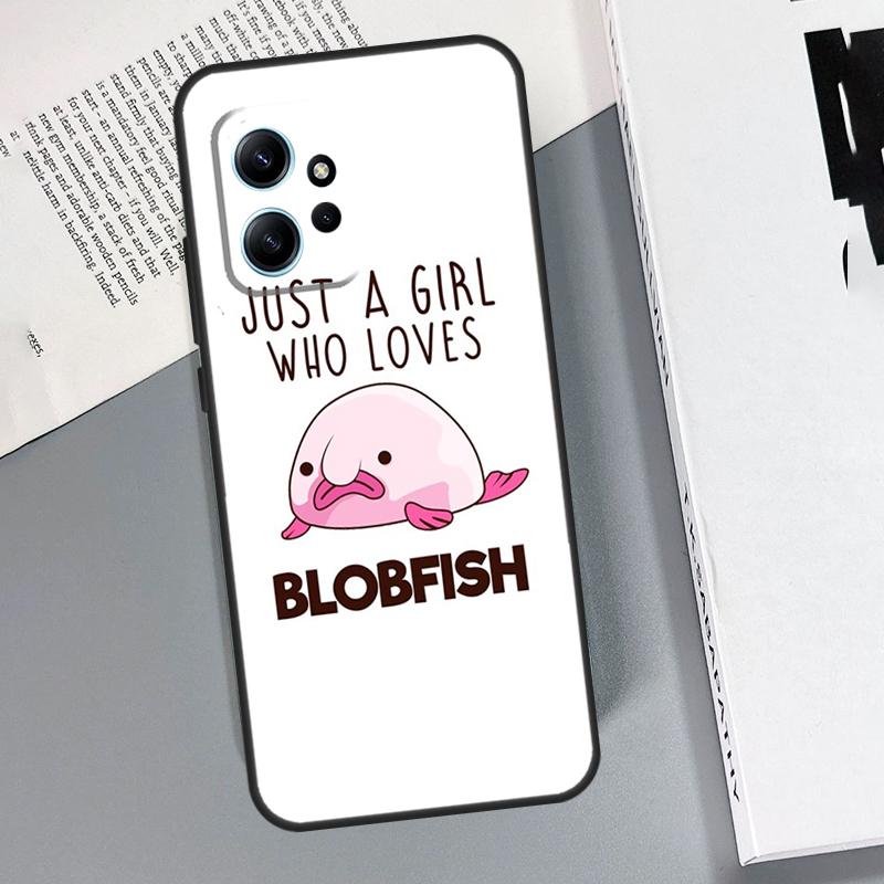 Cartoon Blobfish Case For Xiaomi Redmi Note 14 10 11 12 13 15 Pro Plus Cover For Redmi 15 15C 14C 12C 10C 13C