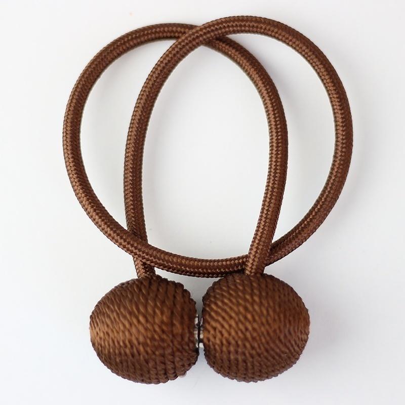 

BELAVENIR, 1 шт., магнитная подхватка для штор, высококачественный держатель, пряжка, зажим для штор, подхват для штор, полиэстер, декоративные аксессуары для дома 1PC коричневый