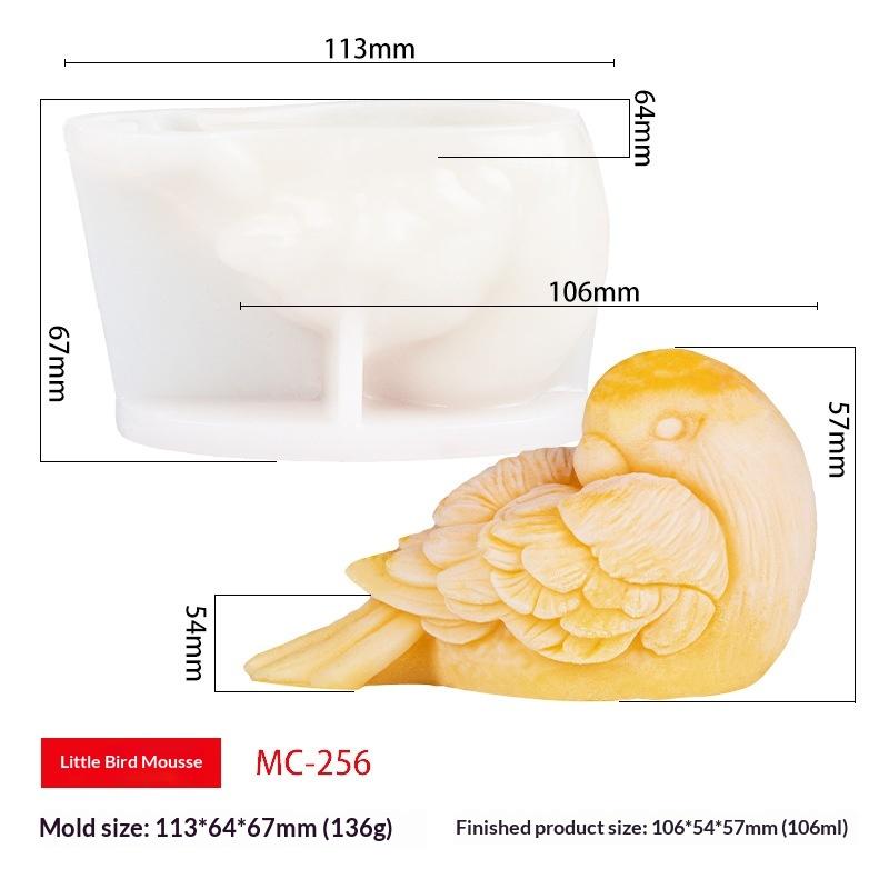 Parrot Shape DIY Craft Mold Silicone Casting Mould for Candle Plaster Ornament