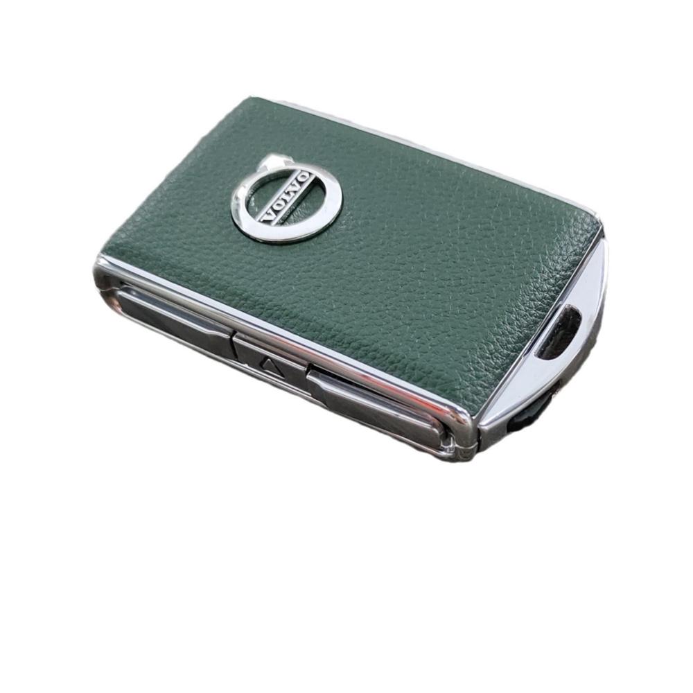 Genuine Leather Shell Keycase for Volvo XC60/S90/S60/XC40/XC90 Alloy Modification And Replacement Car Key Case