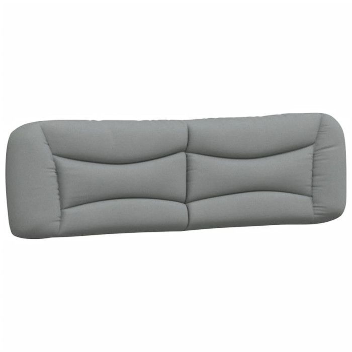 VidaXL Coussin de Tête de Lit, Oreiller de Lecture avec Fermeture à Glissière, Coussin de Lecture pour Lit Chambre, Gris 374600