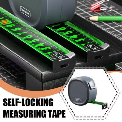 5/7.5/10m Self-locking Fluorescent Tape Measure Retractable Woodworking Measure Gauging Tool Measuring Tape Portable