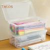 Pencil Box Extra Large Capacity Transparent Design Stackable Pencil Organizer Snap-on Lid Pencil Container