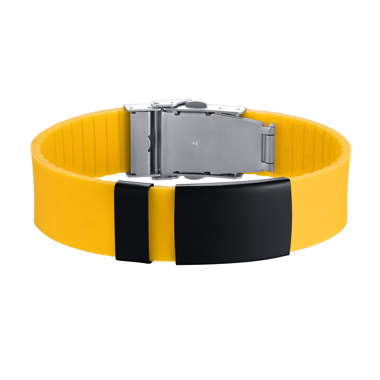 

Free Engraving Custom ID Bracelet, Rubber Brands Personalized Silicone Wristbands for Men Women