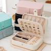 Jewelry Storage Box Double-layer Earrings Necklace Storage Box Portable Travel Jewelry Box Large Capacity Jewelry Display Box