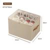 Foldable Fabric Shoe Storage Organizer 12 Grids Clear Lid Zipper Closure Easy Carry Handle for Space Saving Organization