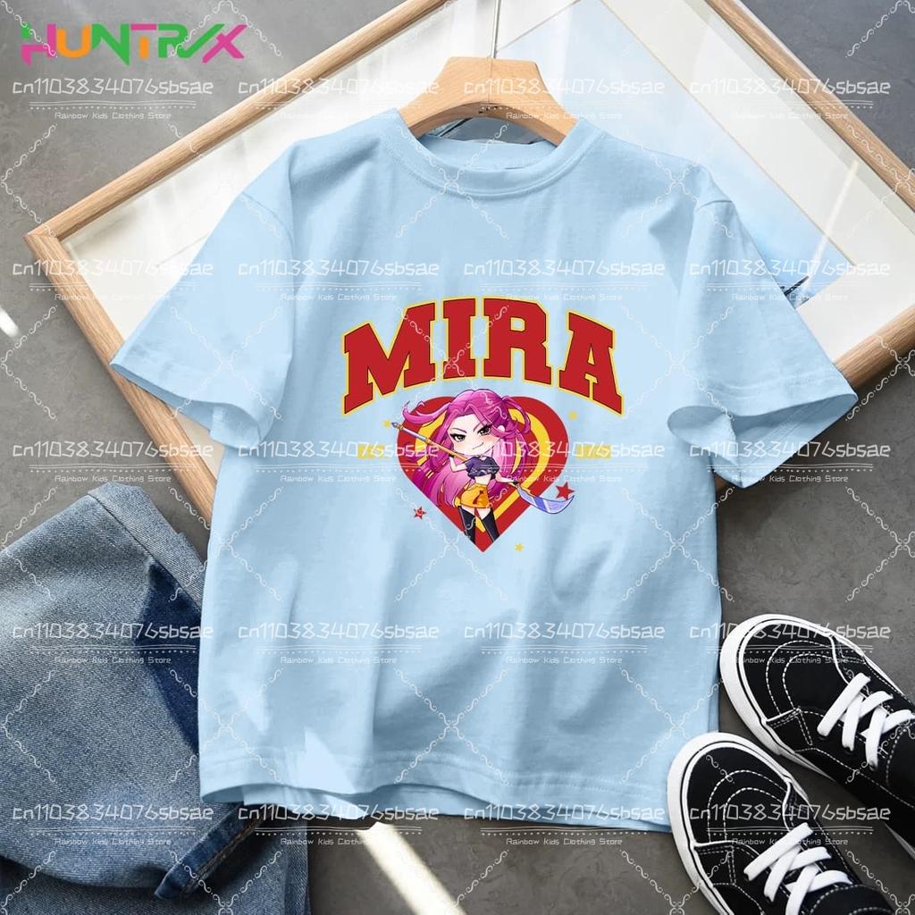 KPop Demon Hunters Kids Clothes Anime T-shirt Harajuku Casual T-Shirt Fashion T Shirts
